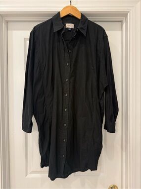Universal Thread Black Lightweight Long Shirt-Jacket